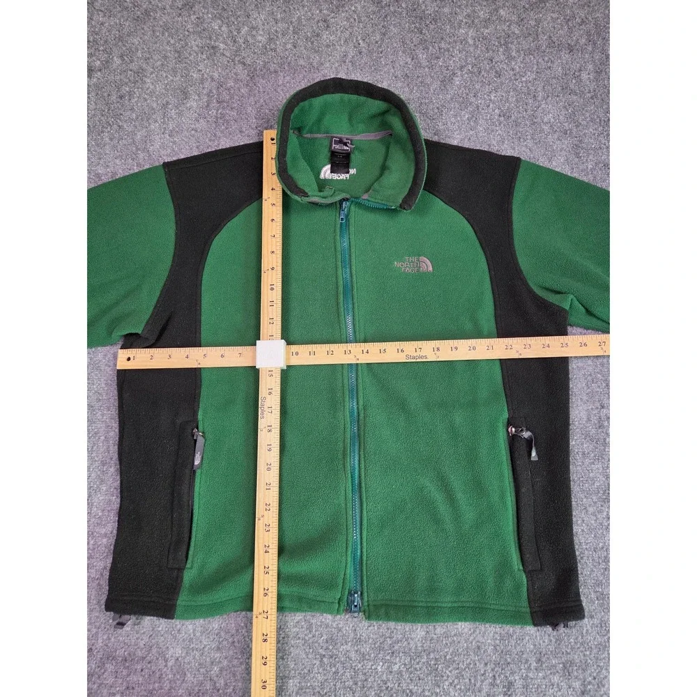 The North Face Fleece Jacket Mens L Green Black‎ Full Zip Denali Style Outdoor